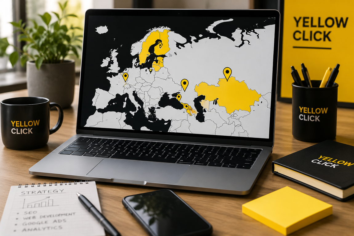 Создание сайта в Финляндии для бизнеса Yellow Click